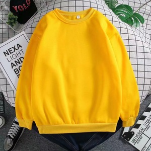IStapromo Gifts Men Crew Neck Fleece Sweatshirt <b>Plain</b> Dyed Pullover <b>Hoodie</b> Breathable Knitted Long Sleeve Streetwear - Product Image 3