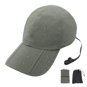 wholesale Waterproof Cap Foldable Water-Resistant Hat UPF 50+ with Drawstring Storage Bag for Outdoor