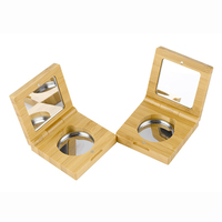 Palette vide 4 couleurs pour fard à paupières, étui compact en bois de bambou pour rouge à lèvres et surligneur, écologique et de luxe, personnalisable avec marque privée