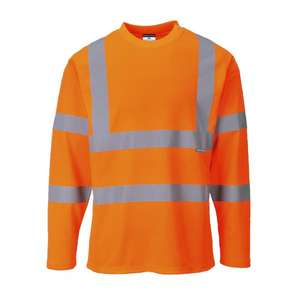 PORTWEST - S278ORRS T-shirt orange à manches longues haute visibilité-EAN 5036108250486 HI-VIS WORKWEAR - Product Image 1