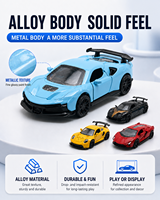 YZMODEL CE CPC Bersertifikat ASTM Skala 1:43 Roda Ramah Lingkungan Pintu Mini Dapat Dibuka Tarik Mundur 911Supercar Mainan Diecast Logam