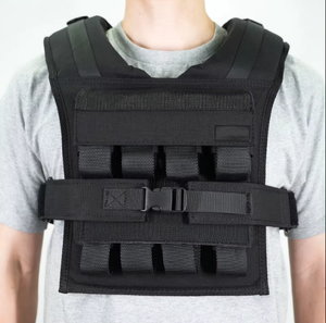 Gilet lesté en Cordura noir, vente en gros, haute qualité, personnalisable, réglable, imperméable, pour hommes, entraînement, 10 kg, 12 kg - Product Image 2