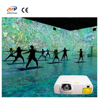 60 scènes thématiques intégrées Salle immersive 3d intérieure Projection de cartographie interactive holographique 5500LM Projection immersive 3d