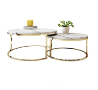 Table basse en bois style marbre noir, mobilier de maison, moderne, personnalisé, en métal