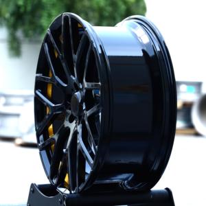 Rines HTOR Personalizados para SUV, Forjados en Forma de Y, 21x10, 22x10.5, 23x11, 24x10.5, 5x112, 5x130, Acabado Negro Brillante y Amarillo, para <span class=keywords><strong>G63</strong></span> <span class=keywords><strong>Brabus</strong></span> G550 - Product Image 3