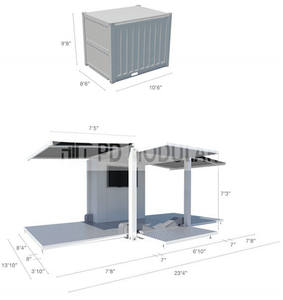 Rapidamente assemblato facilmente smontato case mobili Container per Street cafè carrelli per la colazione temporanea per le imprese all'aperto - Product Image 6