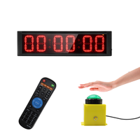 Minuteur de Jeu Alimenté par Batterie YIZHI, Compteur à Rebours, Horloge de Fitness, Chronomètre Numérique LED avec Bouton Poussoir Filaire et Télécommande Sans Fil