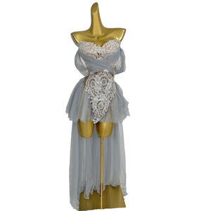 مثير قبالة الكتف مشد التنورات الطويلة 2 قطعة مجموعات عيد ميلاد حفلة موسيقية الأميرة ثوب العشاء المرأة تظهر ازياء كوتيل حزب اللباس - Product Image 1