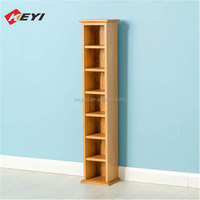 Étagère de présentation en bois pour 50 CD DVD sur pied Élégant support en bois pour CD
