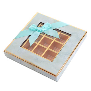 Cajas <span class=keywords><strong>de</strong></span> Regalo <span class=keywords><strong>de</strong></span> Chocolate con Ventana, Cajas <span class=keywords><strong>de</strong></span> Papel Vacías para <span class=keywords><strong>Bombones</strong></span>/Dulces, Bandeja Divisora con Cinta para Recuerdos <span class=keywords><strong>de</strong></span> Fiesta <span class=keywords><strong>de</strong></span> Bodas - Product Image 4