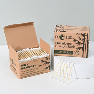 <span class=keywords><strong>Hisopos</strong></span> de Bambú y Algodón, 300 Unidades, Caja de Cartón Kraft, Biodegradables, Ecológicos, Sostenibles, de un Solo Uso, para Limpieza Diaria - Product Image 2