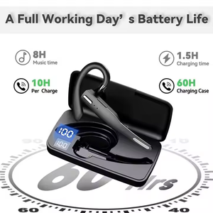 Audífonos Inalámbricos Deportivos YYK525 de Alta Calidad, Resistentes al Agua, con Pantalla LED Digital de Batería, para Conducir, Oficina y Correr - Product Image 6