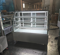 Vitrine réfrigérée commerciale en verre incurvé de 1500 mm pour gâteaux, vitrine de boulangerie, armoire réfrigérée pour café/hôtel/restaurant