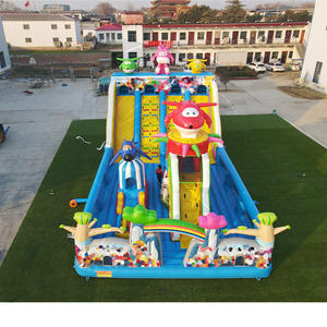 Toboggan gonflable double commercial, château gonflable géant, aire de jeux, parc d'attractions, matériau PVC, capacité de 300 à 500 kg - Product Image 6