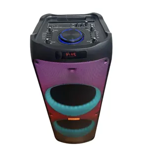 Dual 12 "PartyBox PA Sistema Karaokey Dj Trolly Speaker Sem Fio Rádio Partido USB Áudio Speaker Speaker Portátil Do Partido Bluetooth