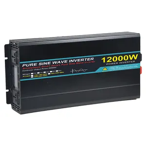 Inverter 12V 24V 48V To AC 220V 8000W 10000W 12000W Pure Sine Wave Solar Power Inverter Transformer Voltage Frequency Converter