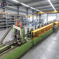 Machine de formage à froid automatique à commande PLC pour profilés en acier C Purlin à grande vitesse avec dérouleur hydraulique