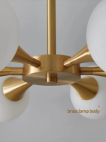 JYLIGHTING Lustre en verre à boules dorées de style rétro européen postmoderne, luminaire de plafond de haute qualité pour la décoration de la maison, du restaurant et de l'hôtel