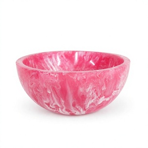 Bol en résine artisanal avec finition décorative pour table à manger, table basse, comptoir de cuisine, rangement de fruits, service de collations. - Product Image 5