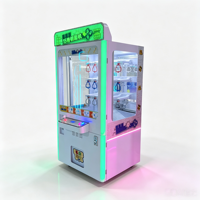 Machine à grue de jeu à monnayeur avec éclairage RVB et verre transparent, machine de distribution de prix pour salle d'arcade
