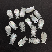 Perles en nacre en forme d'arête de poisson, pierres précieuses en vrac pour la fabrication de bijoux DIY