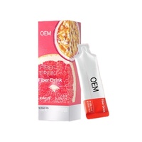 Aangepaste Passievrucht Bloedsinaasappel Vezel Drink Prebiotische Fruitdrank 5 Sachets OEM Private Label