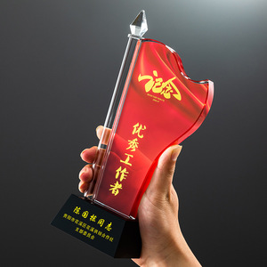 Crystal Commemorative Trophy Laser <b>Engraved</b> 12 Inch For Veterans And Outstanding Workers Award <b>Plaque</b> - Product Image 3