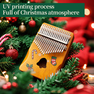 Vente en gros Kalimba de Noël 21 touches, piano à pouces en bois massif, quantité minimale de commande bas, livraison rapide, marque privée - Product Image 5