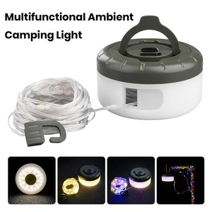 Linterna LED para acampar con cuerda 2 en 1, luz de camping recargable, luz impermeable para tienda de campaña con 5 modos de iluminación para acampar - Product Image 5