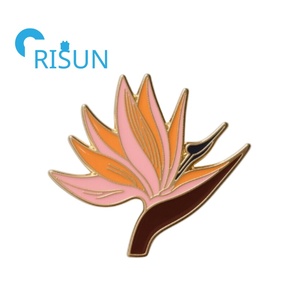 Usine Métal Oiseau de <span class=keywords><strong>Paradis</strong></span> Émail Pin Badge Floral Fleur Amant Broche Bijoux Pin Cadeau Personnalisé Strelitzia Épinglette Badge - Product Image 3
