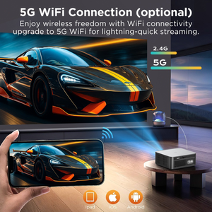 Proiettore Video Multimediale 1200 Ansi per TV, Supporto 1080P FHD 4K, Proiettore per Film Full HD 1920 x <span class=keywords><strong>1080</strong></span> - Product Image 5
