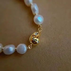 Fermoir en perles plaqué or 18K, ccj70, 925 pièces, en argent massif, pour bijoux, vente en gros, collier ou bracelet