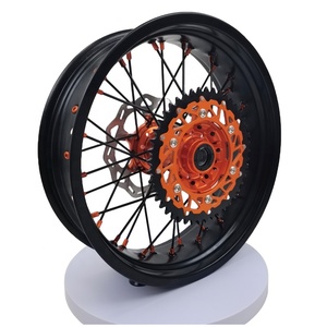 Rueda Delantera Supermoto de 17 Pulgadas para <span class=keywords><strong>EXC</strong></span> SXF 125 <span class=keywords><strong>250</strong></span> 450 530, Juego de Llantas de Aluminio CNC Anodizado Resistente para Motocross - Product Image 5