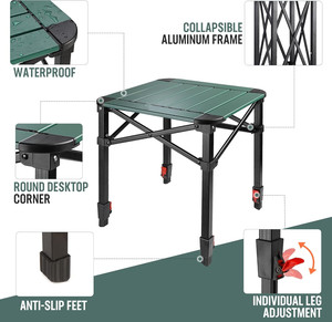 <span class=keywords><strong>Table</strong></span> de <span class=keywords><strong>camping</strong></span> réglable en <span class=keywords><strong>hauteur</strong></span>, <span class=keywords><strong>table</strong></span> de <span class=keywords><strong>camping</strong></span> portable de bonne qualité avec réglage de la <span class=keywords><strong>hauteur</strong></span> - Product Image 2
