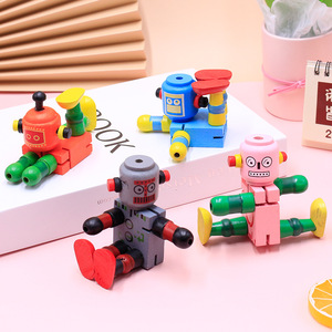 Giocattoli in Legno di Alta Qualità con Design Personalizzato, <span class=keywords><strong>Robot</strong></span> Versatile in Diversi Colori, Giocattoli Educativi in Legno per la Prima Infanzia - Product Image 3