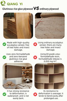 Contreplaqué sans formaldéhyde 3/4 plis 4x8 à âme en eucalyptus, anti-termites, Qiangyi, haute résistance pour mobilier de bureau