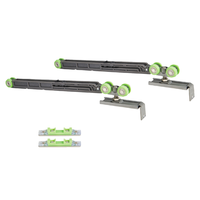 Système de rail coulissant moderne pour porte coulissante double face à fermeture amortie, cadre en aluminium, design fin, usage commercial