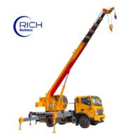 Grue de camion hydraulique Foton 12 tonnes certifiée CE, directement de l'usine, grue mobile personnalisée pour l'installation de murs-rideaux en hauteur