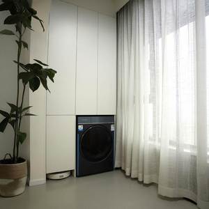 Gabinete de balcón con lavado blanco Balcón Gabinete personalizado Lavadora Tocador de lavandería con gabinete de balcón al aire libre - Product Image 1