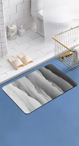 Fabriqué à la Machine en gros absorbant l'eau rembourré tapis de salle de bain lavable anti-dérapant personnalisé en caoutchouc diatomée tapis de bain tapis de bain