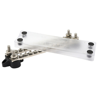 Barre de distribution de puissance robuste 4+24 bornes 100 A, négative et positive, avec couvercle en polycarbonate