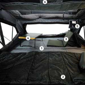 Tienda de Campaña de Techo Rígida de Aluminio 4x4 Todoterreno para 2 Personas, Plegable, Impermeable, de Tela Oxford para las Cuatro Estaciones, Lista para Acampar al Aire Libre - Product Image 5
