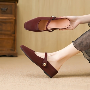 Zapatos Baotou Impermeables y Resistentes a Impactos para Mujer, Ligeros, de Secado Rápido, Antideslizantes, con Punta Cuadrada y Tira Trasera - Product Image 3
