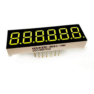 0.36 inch 6 chữ số 7 đoạn dẫn hiển thị màu trắng Houkem-3661-A/BW 14pins - Product Image 2