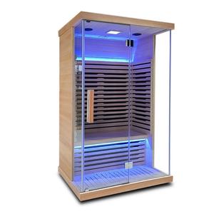 Thiết kế mới cong ghế trong nhà <span class=keywords><strong>2</strong></span> người hồng ngoại 10Amp siêu thấp EMF phòng tắm hơi với dải ánh sáng - Product Image 2