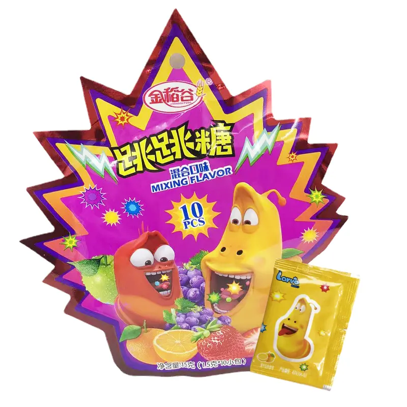 HY Toys15g * 12 sacchetti di riso dorato misto frutta popping caramelle cibo per bambini 8090 infanzia nostalgia snack all'ingrosso