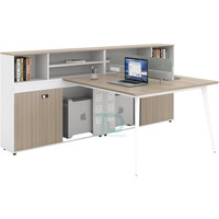 Ensemble de bureau en bois contemporain ordinateur employé confortable pour le travail à domicile entreprise personnel taille 2 4 6 8 personne salle de travail