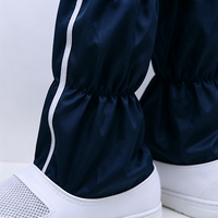 Bottes hautes personnalisables unisexe anti-statiques et anti-poussière en cuir PU et maille respirante pour usage en laboratoire alimentaire, bleues