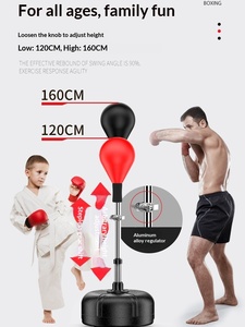 KDST Modèle 0518 Sac de frappe autonome réglable en hauteur pour la réduction du stress, avec boule de vitesse de boxe pour l'entraînement à domicile - Product Image 5