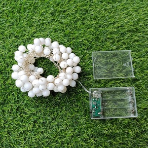 2024 100LED nhựa nhỏ bóng trắng đồng <span class=keywords><strong>led</strong></span> Xmas đèn Giáng sinh của phòng chiếu sáng trang trí chuỗi đèn Pin hoạt động - Product Image 6